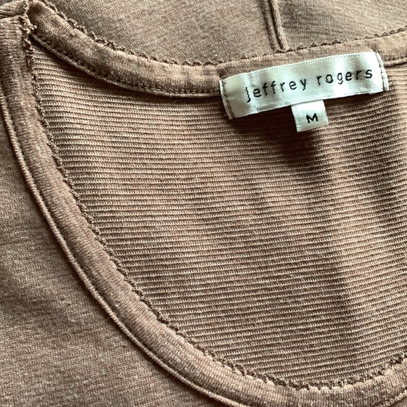 Vtg 80's 90's Jeffrey Rogers cap slv fit flare scoop neck maxi t-shirt dress M - Picture 6 of 16